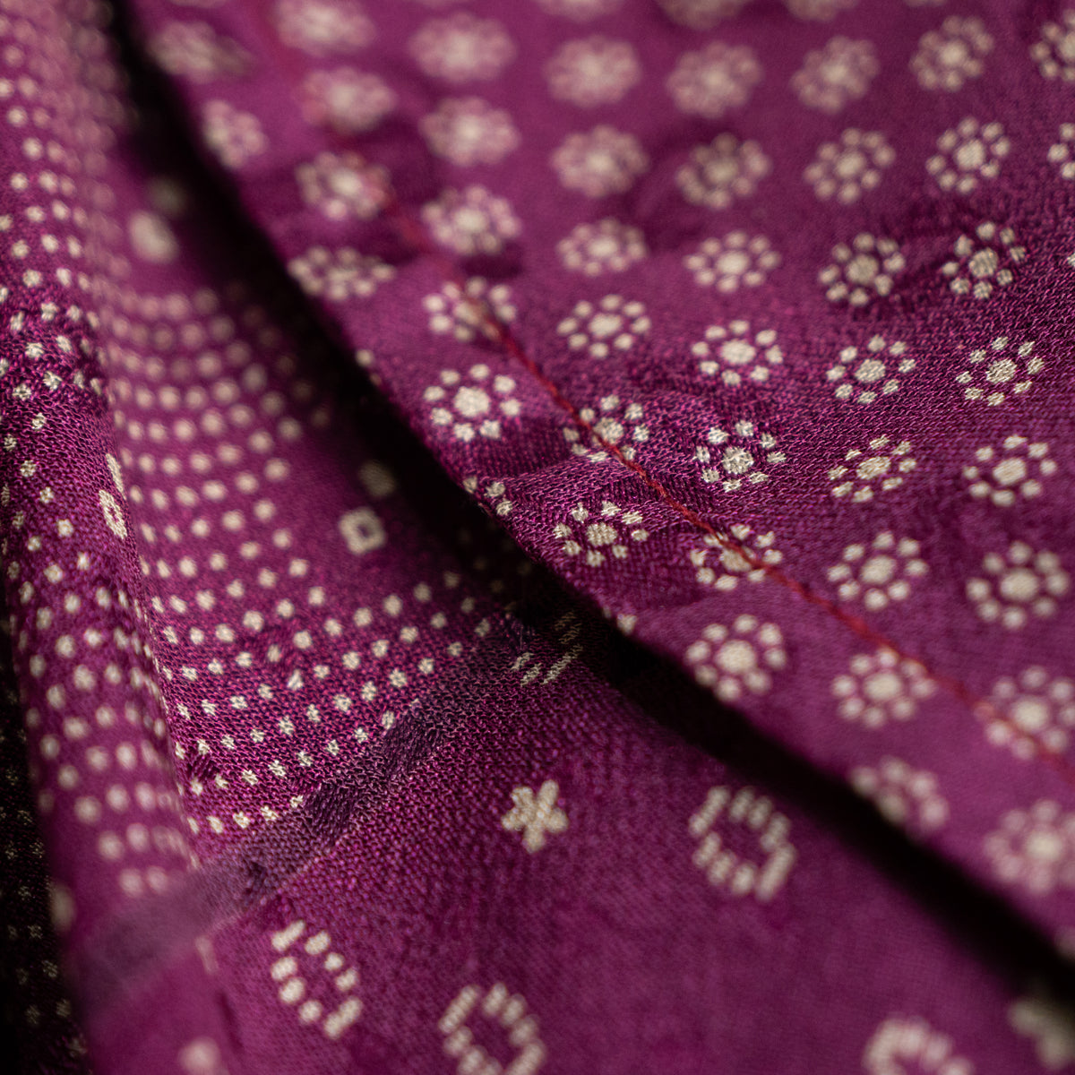 Archival Emanuel Ungaro Parallèle Printed Silk Jacquard Blouse — NOS Deadstock 1990s S M