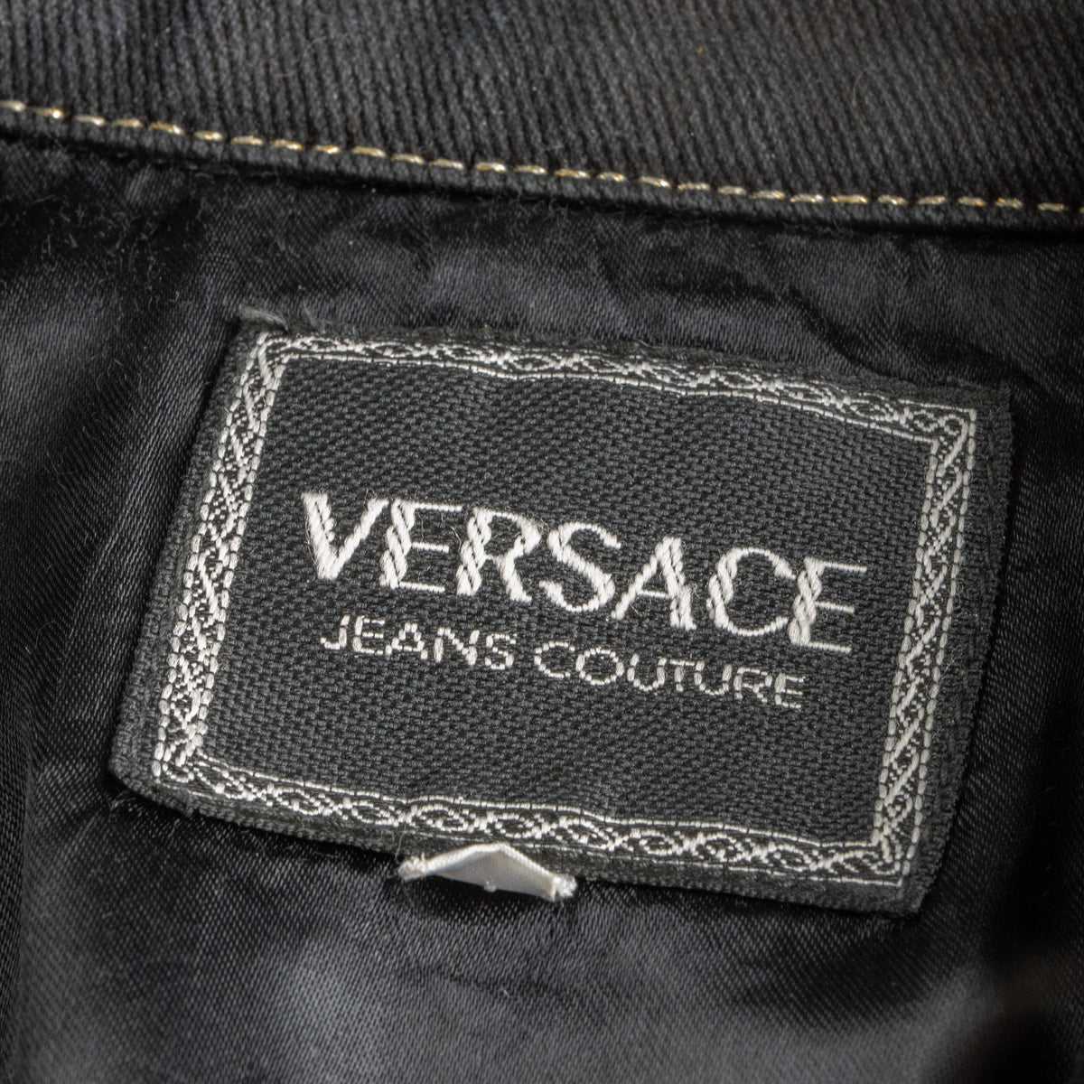 Archival VERSACE Jeans Couture Jacket Black Denim Gold Medusa Buttons 90s Collector Piece Cropped Runway Era Ittierre Italy Vintage Rare M