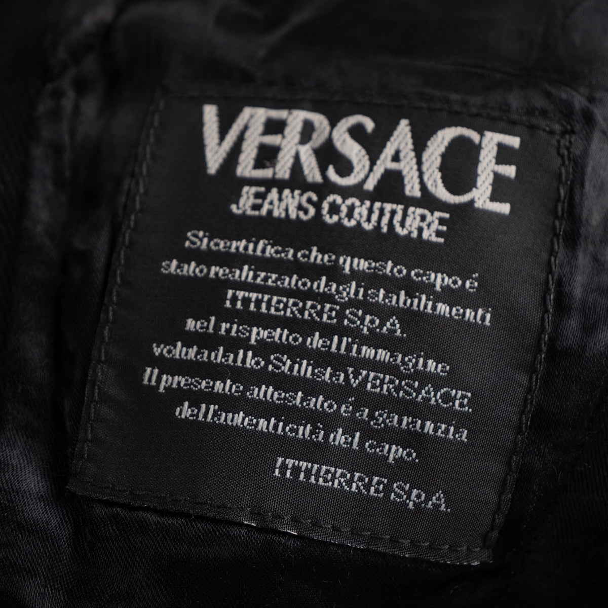Archival VERSACE Jeans Couture Jacket Black Denim Gold Medusa Buttons 90s Collector Piece Cropped Runway Era Ittierre Italy Vintage Rare M