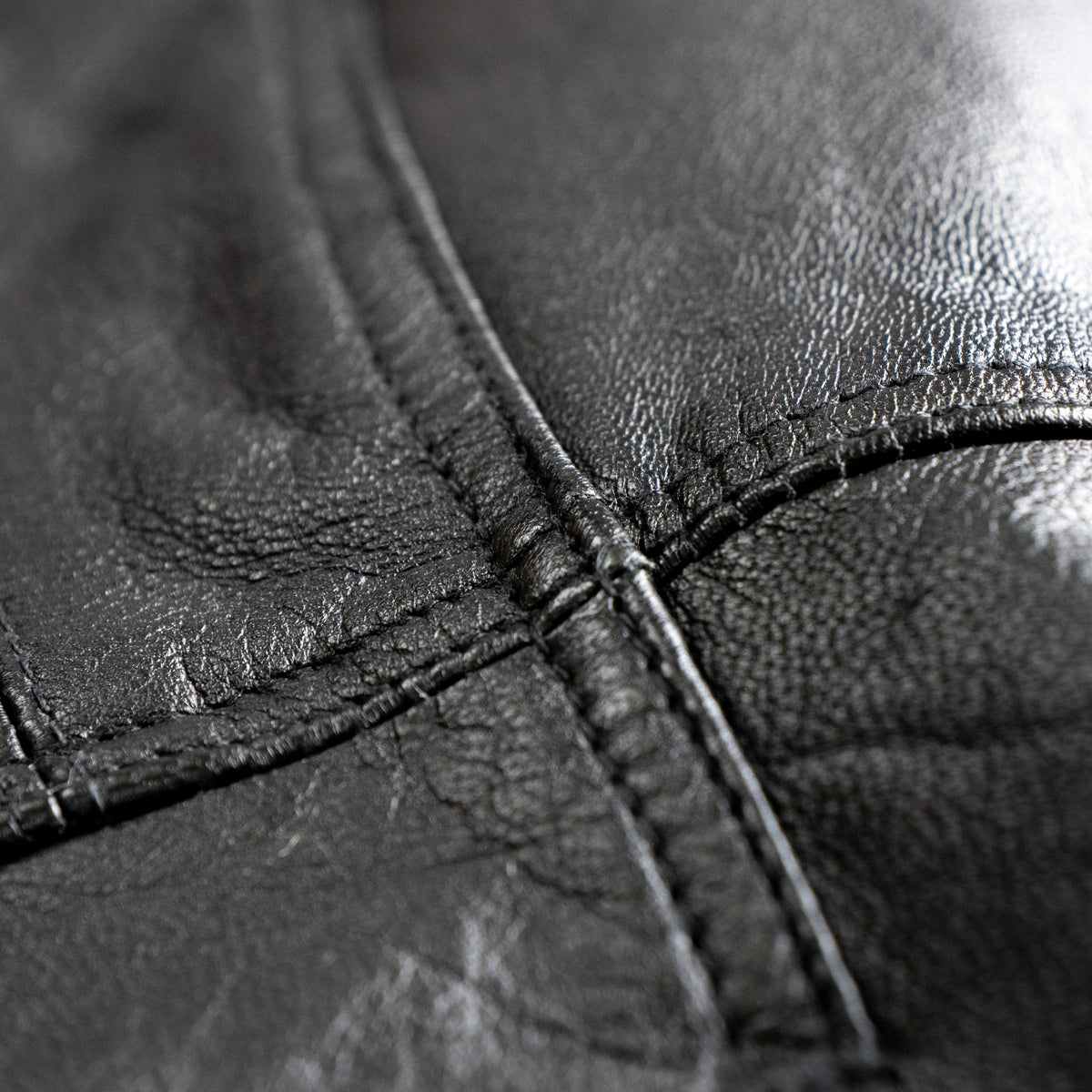 Deadstock Vintage Leather Blazer XX by Mexx 90s Black Leather Jacket Longline Quilted Lining Minimalist Matrix Style Y2K M