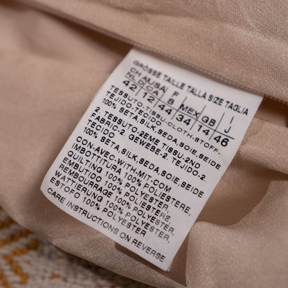 Archival Max Mara Liquid Silk Satin Sculptural Bustier Top Soft Apricot Champagne 90s Y2K Minimalist Luxury Old Money Size XS S M