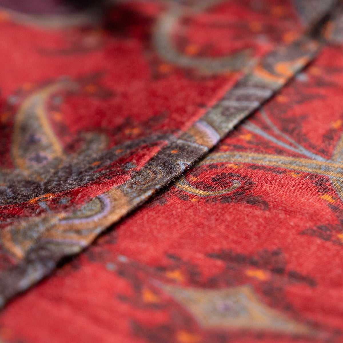 Archival ETRO Milano Paisley Wool Jersey Top 90s Heritage Print Made in Italy Size IT 42 S Curated Vintage