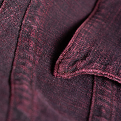 Archival Gianfranco Ferre Jeans Jacket NWT Deadstock Burgundy Denim Corset Back Y2K Ittierre Made in Italy Size M Fits XS S
