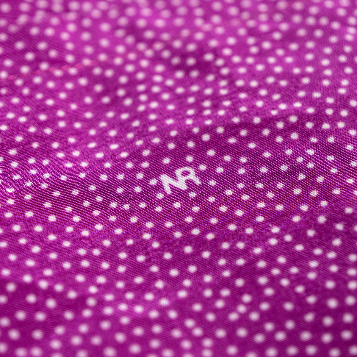 Archival Nina Ricci Reversible Front-to-Back Blouse 90s Magenta Micro Dot Two Way Wear Oversized Tunic Size M L IT 50