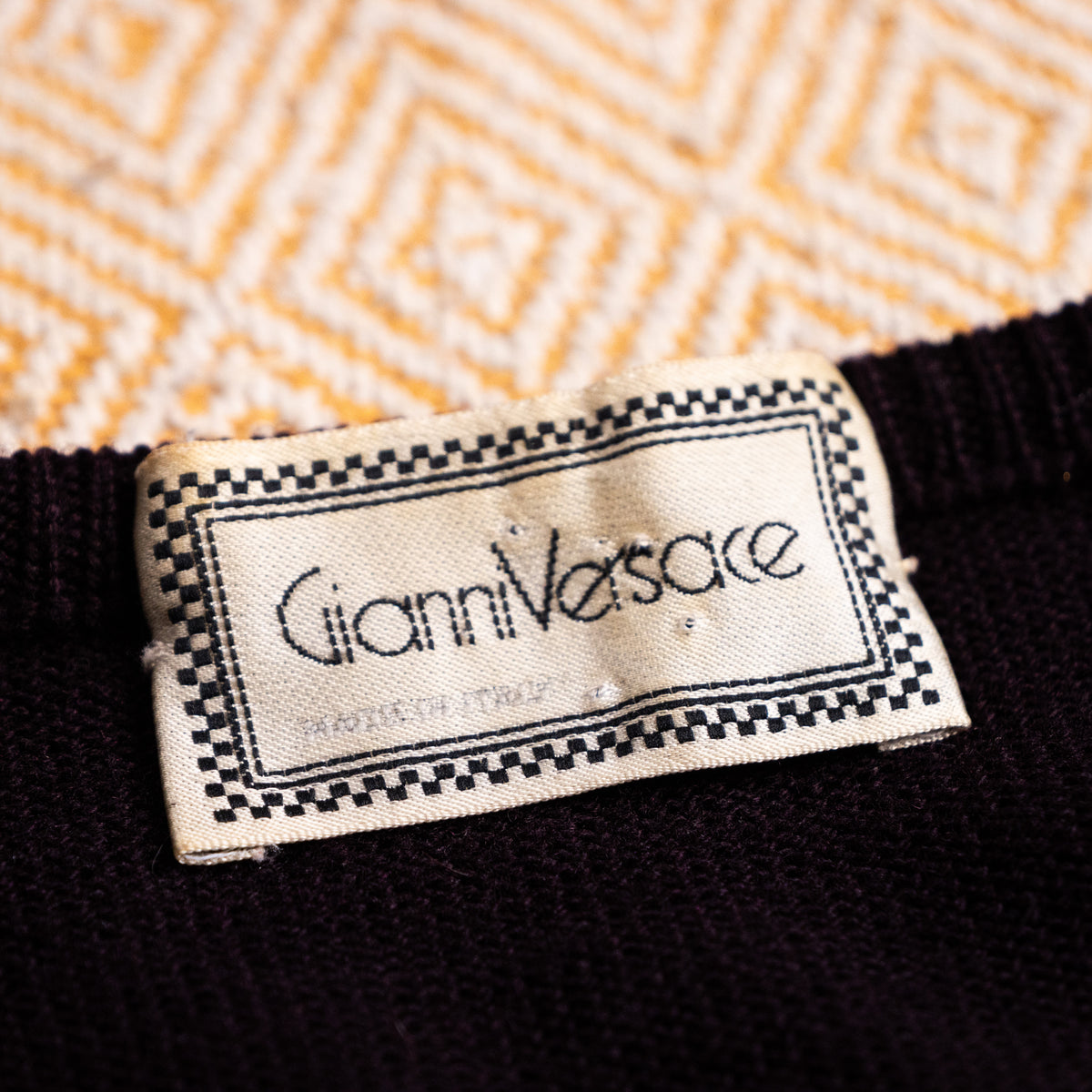 Archival Gianni Versace F/W 1993 "Grunge Couture Era" Boiled Wool Knit Mini Dress - Size S Knit III
