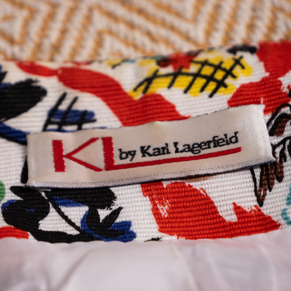 Archival KL by Karl Lagerfeld Late 1980s Belle Époque Pop-Art Ottoman Knit Jacket - Size M (D 40) - Made in Italy