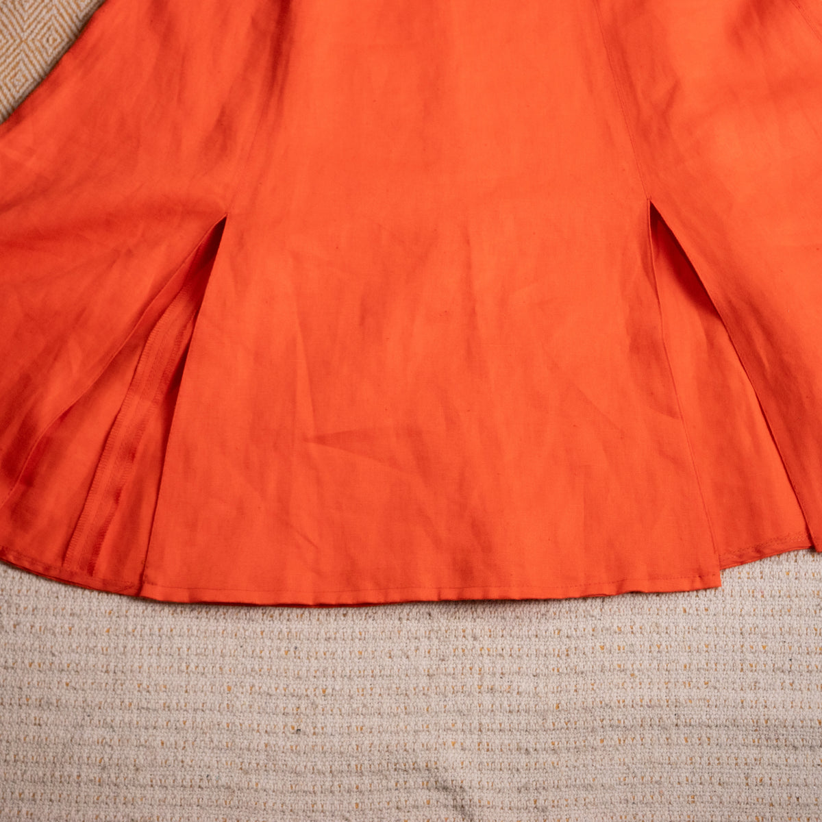 Museum Gianni Versace SS 1993 Runway Dress Orange Linen Emma Sjöberg Wiklund Archival Vintage 90s S