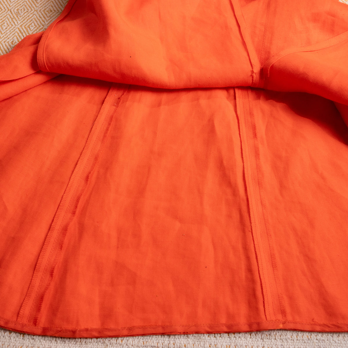 Museum Gianni Versace SS 1993 Runway Dress Orange Linen Emma Sjöberg Wiklund Archival Vintage 90s S
