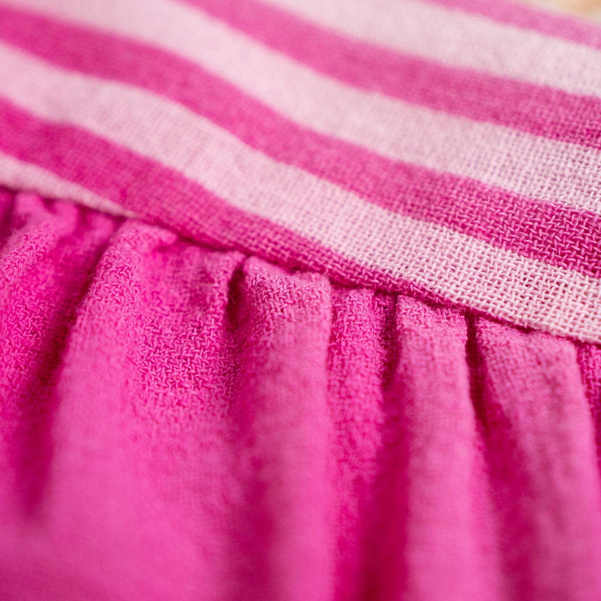 Archival Lanvin Boutique Candy-Stripe Raw Cotton Blend Cropped Blouse S M – c. 1980s