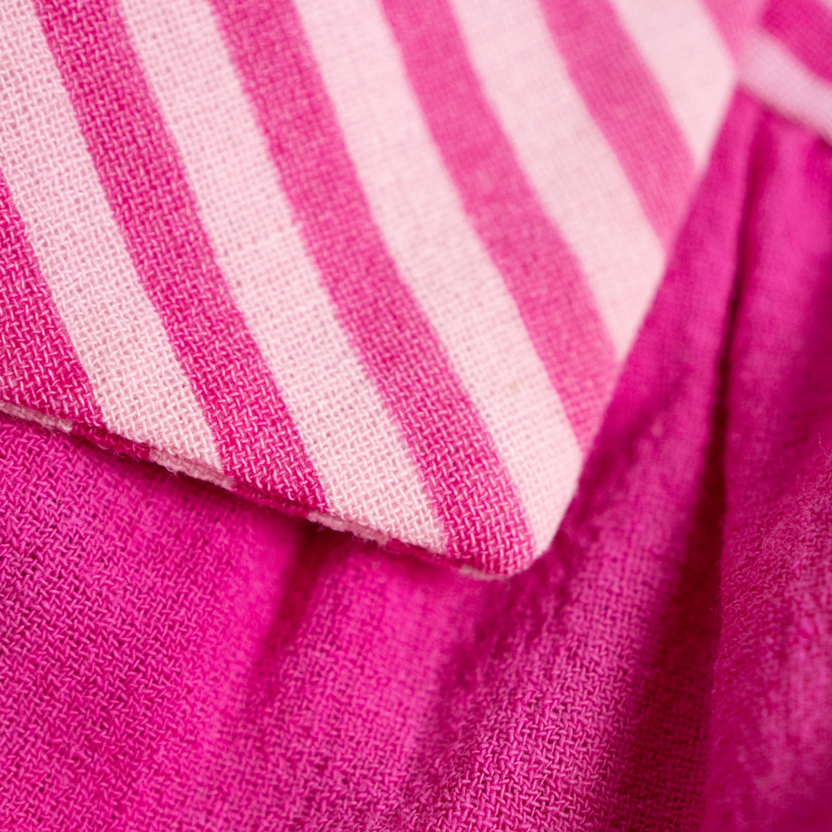 Archival Lanvin Boutique Candy-Stripe Raw Cotton Blend Cropped Blouse S M – c. 1980s
