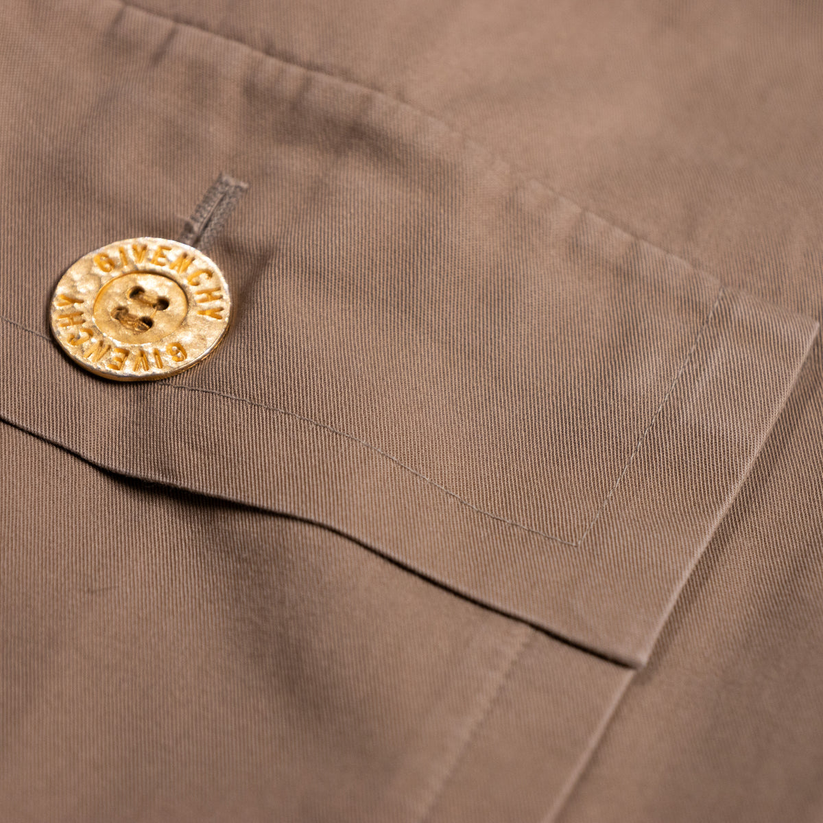 Archival Boutiques Givenchy Cotton Safari Trench Dress — 1980s Made in France NOS S