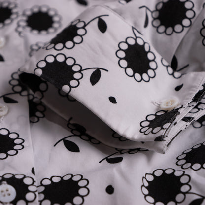 Archival Azzedine Alaïa Marguerite Daisy Peplum Blouse — Circa 2008 Cotton Poplin XS S