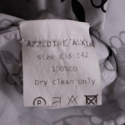 Archival Azzedine Alaïa Marguerite Daisy Peplum Blouse — Circa 2008 Cotton Poplin XS S