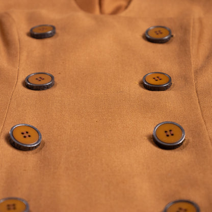 Archival Jean-Louis Scherrer Couture Hand-Numbered Viscose Canvas Vest Blazer Mini Dress — Late 1980s Paris XS S