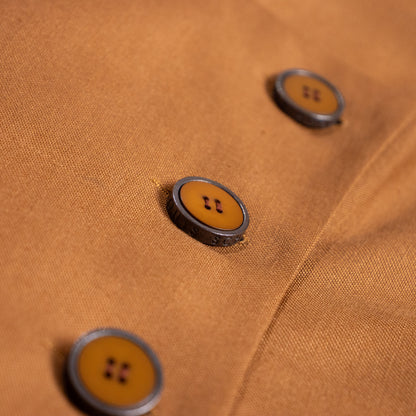 Archival Jean-Louis Scherrer Couture Hand-Numbered Viscose Canvas Vest Blazer Mini Dress — Late 1980s Paris XS S