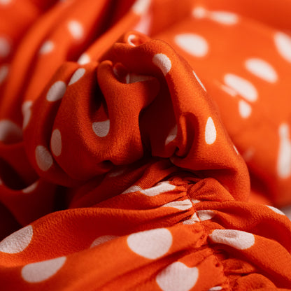 Archival Emanuel Ungaro Parallèle Silk Polka Dot Dress — 1980s Paris NOS S M