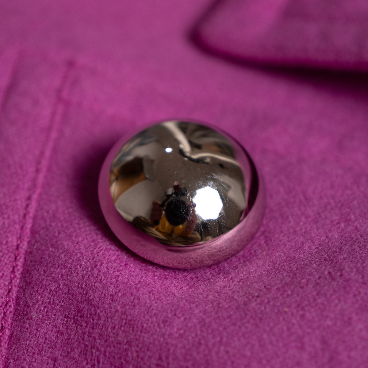 Archival Courrèges Paris Lambswool-Angora Cashmere Space-Age Dress — Late 1970s Silver Hardware XS S