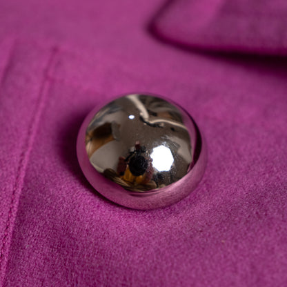 Archival Courrèges Paris Lambswool-Angora Cashmere Space-Age Dress — Late 1970s Silver Hardware XS S