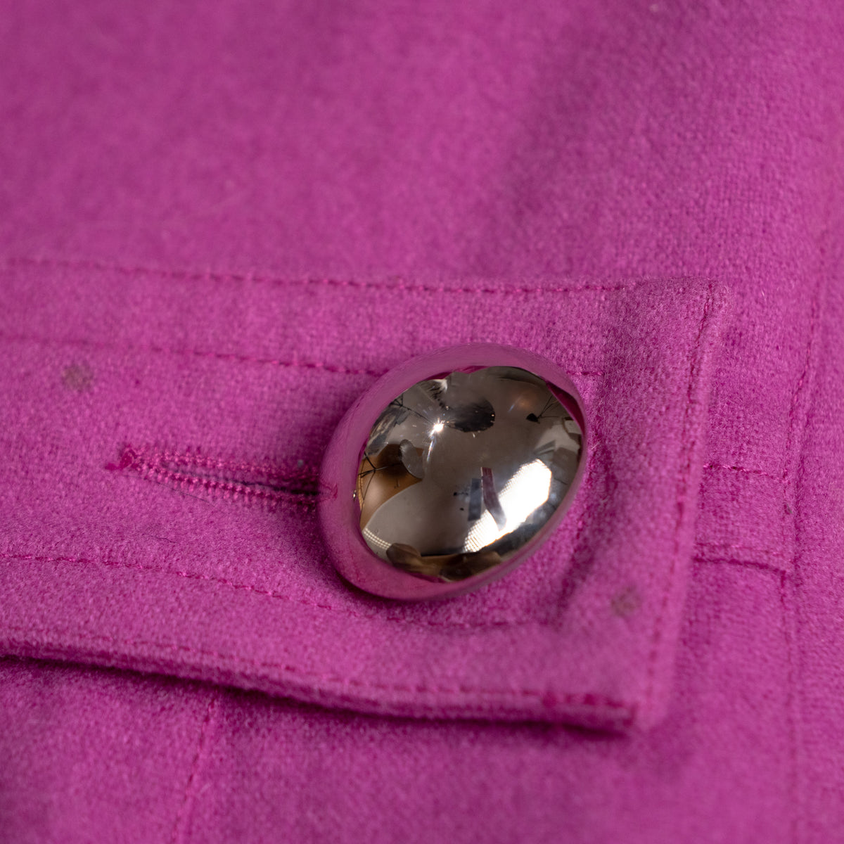 Archival Courrèges Paris Lambswool-Angora Cashmere Space-Age Dress — Late 1970s Silver Hardware XS S