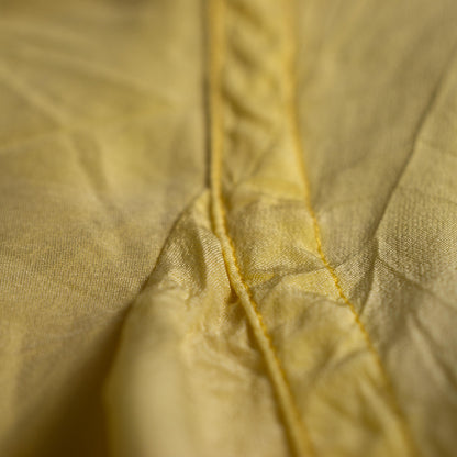 Jil Sander Plus Crinkle Silk Peplum Blouse Citrine Yellow Modern Archive Quiet Luxury Lucie Luke Meier Size M EU 38