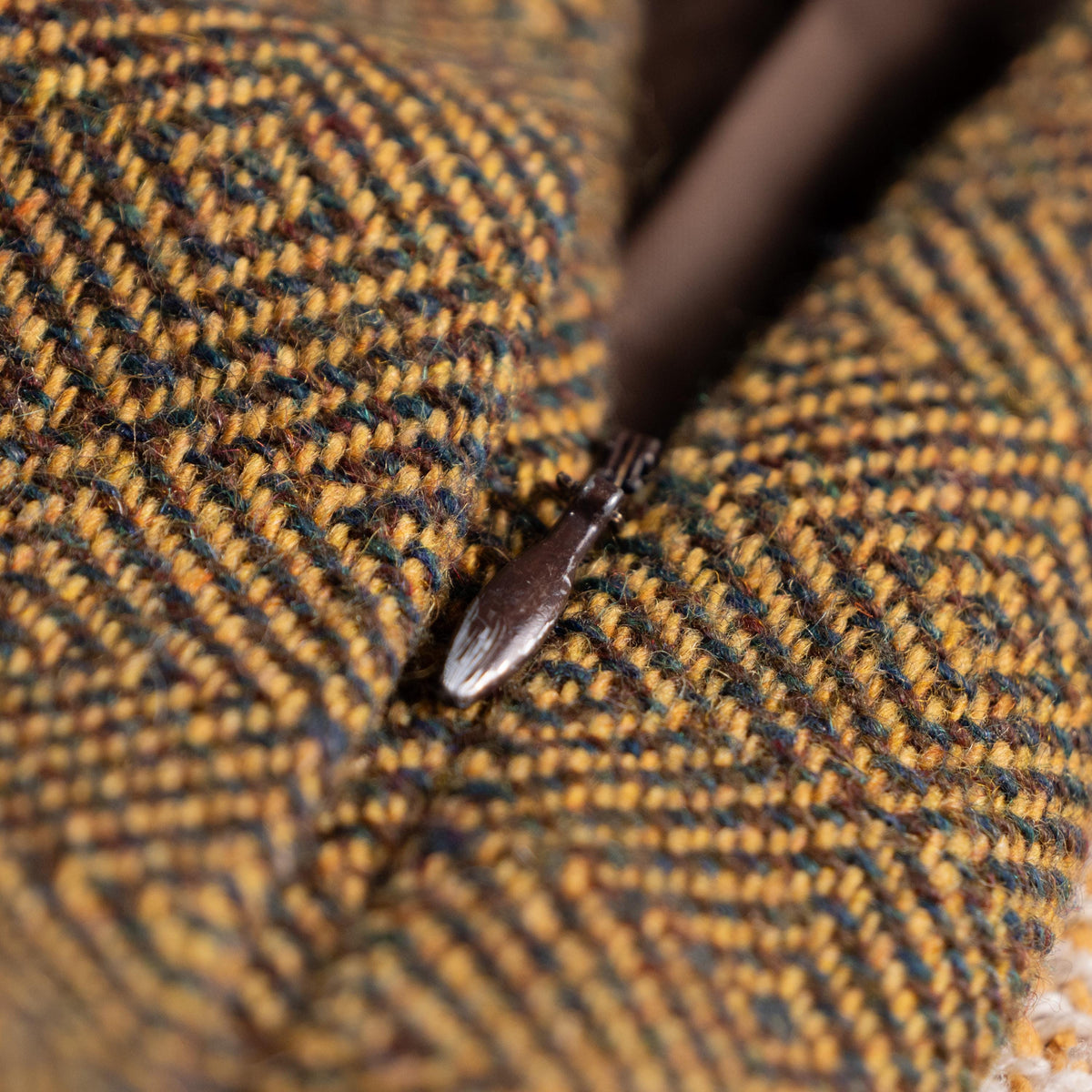 Archival Yves Saint Laurent Rive Gauche 70s Geometric Diamond Jacquard Wool Skirt FR 42 Fits Modern S Museum Quality YSL Vintage